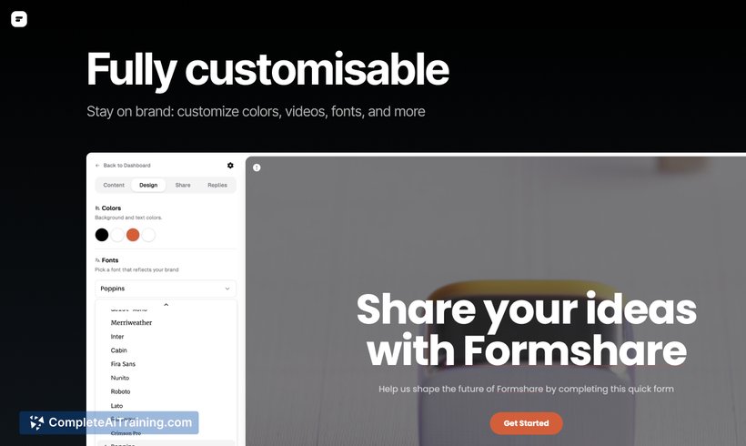 Formshare, screenshot 2