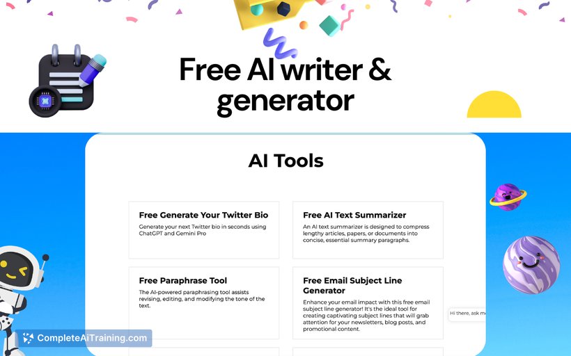 Free AI Writing & Generators Tools