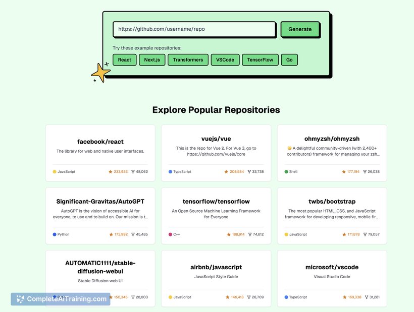 GitSummarize, screenshot 3