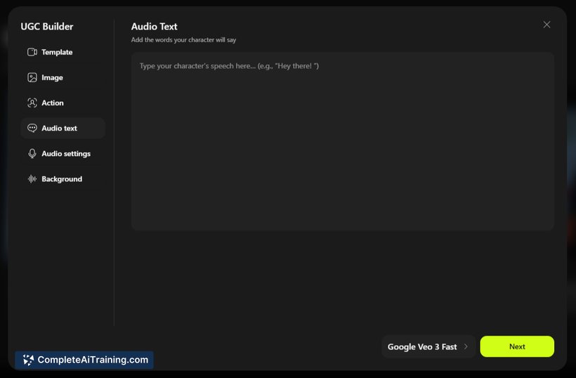 Higgsfield UGC Builder, screenshot 4