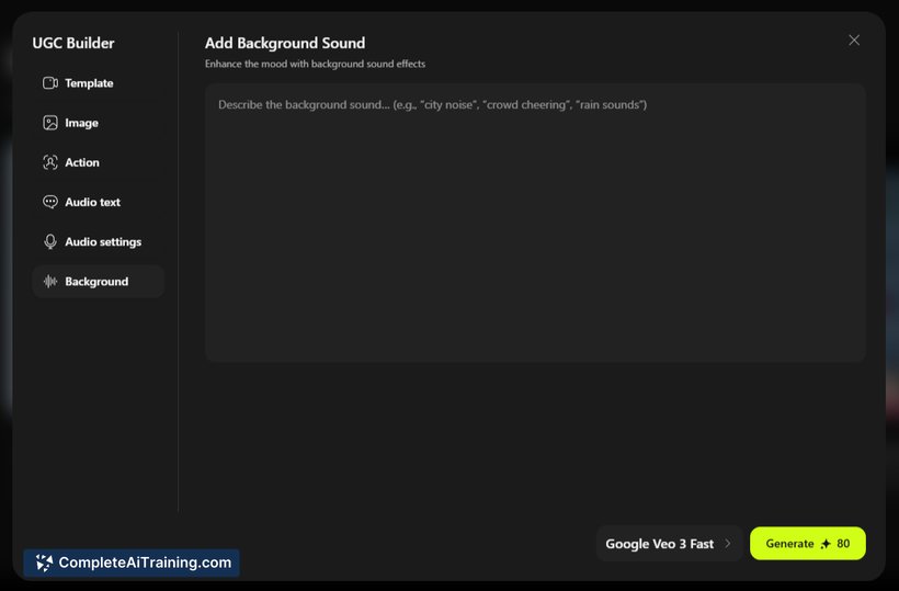 Higgsfield UGC Builder, screenshot 5