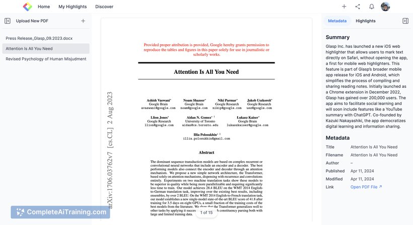 Highlight & Summarize: PDF Companion, screenshot 4
