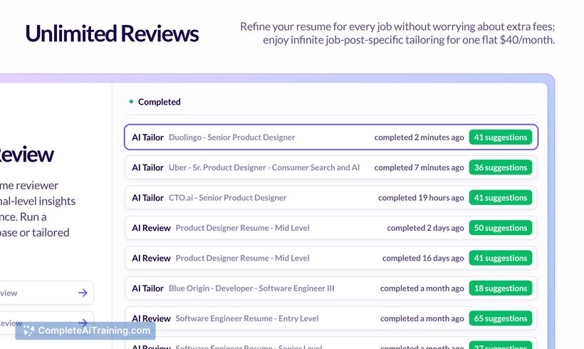 Huntr AI Resume Review & Tailor, screenshot 3