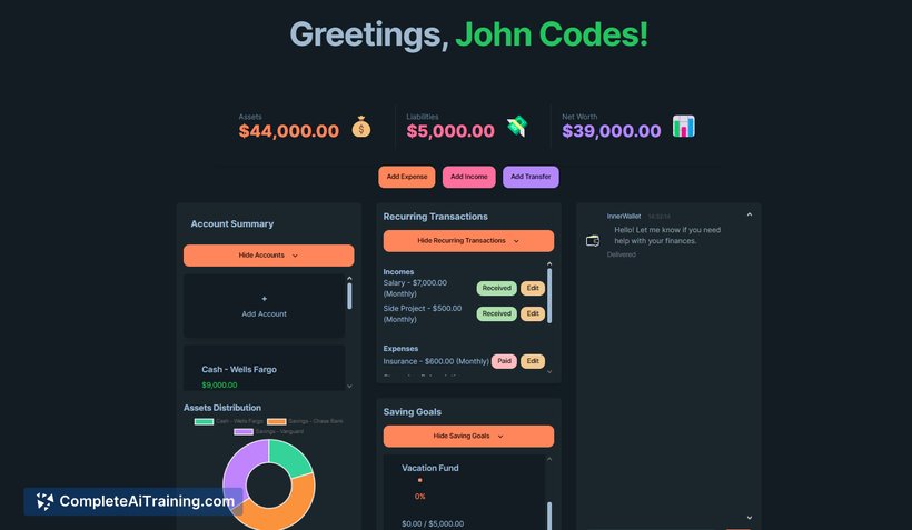 InnerWallet, screenshot 2