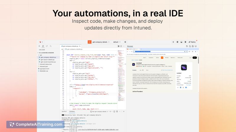 Intuned Agent, screenshot 3