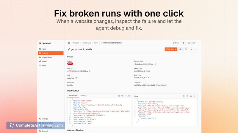 Intuned Agent, screenshot 7