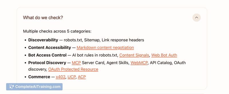 Is Your Site Agent-Ready? by Cloudflare, screenshot 5