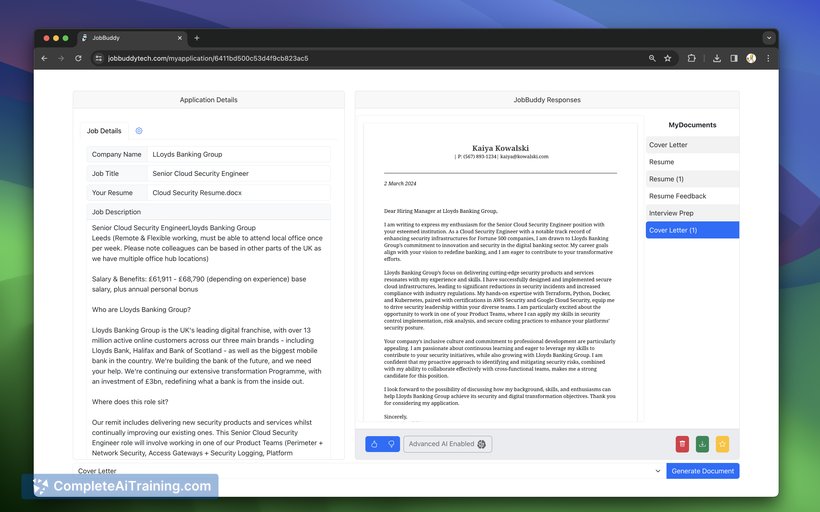 JobBuddy, screenshot 3