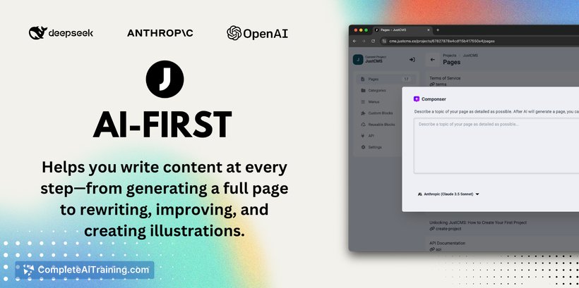 JustCMS, screenshot 2
