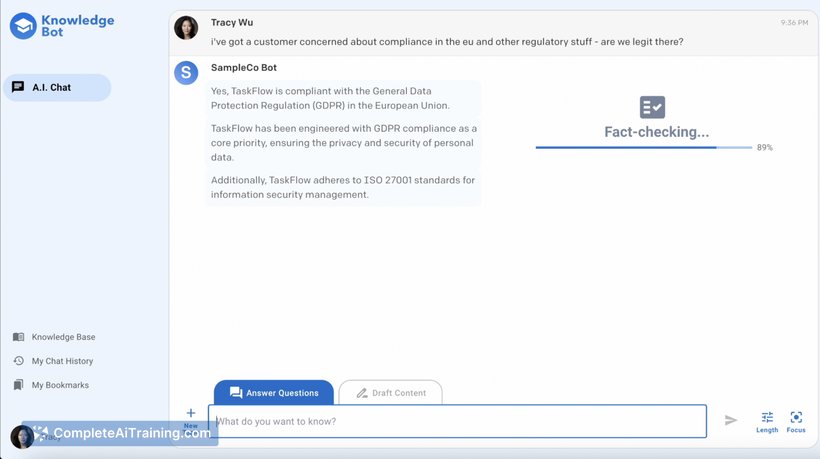 KnowledgeBot, screenshot 2