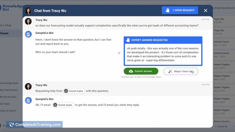 KnowledgeBot, screenshot 3