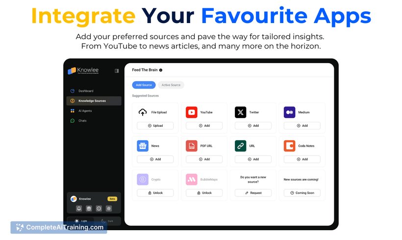 Knowlee AI, screenshot 2