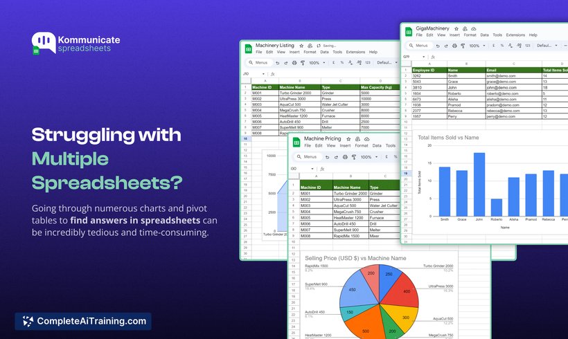 Kommunicate with Spreadsheets, screenshot 3
