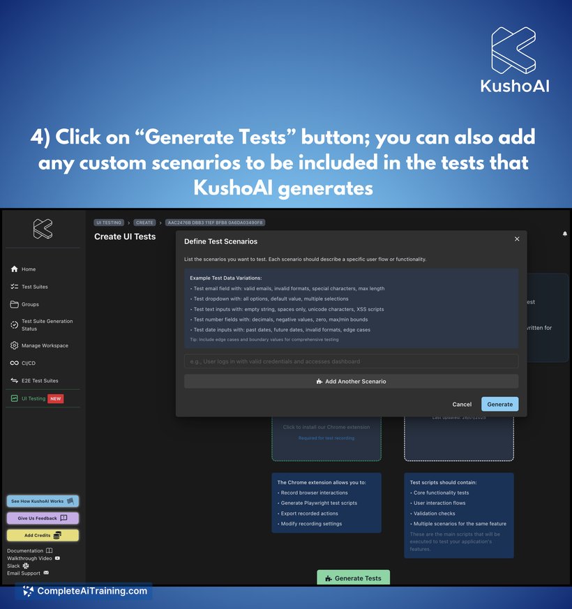 KushoAI, screenshot 2