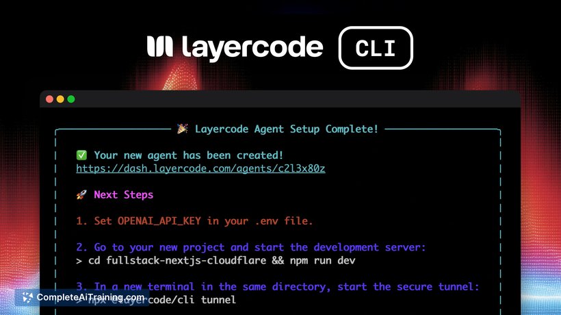 Layercode CLI, screenshot 2