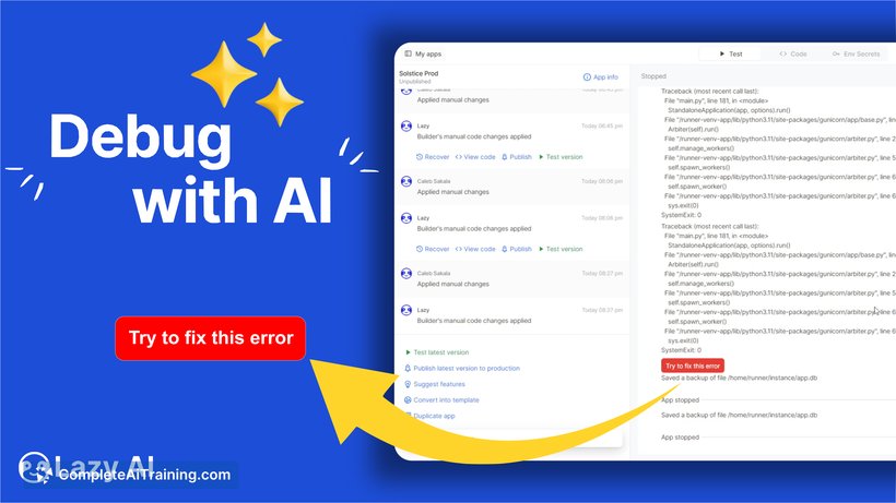 Lazy AI, screenshot 2