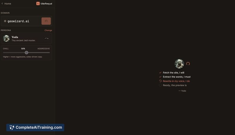 LikeTony.ai, screenshot 3