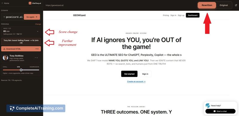 LikeTony.ai, screenshot 4