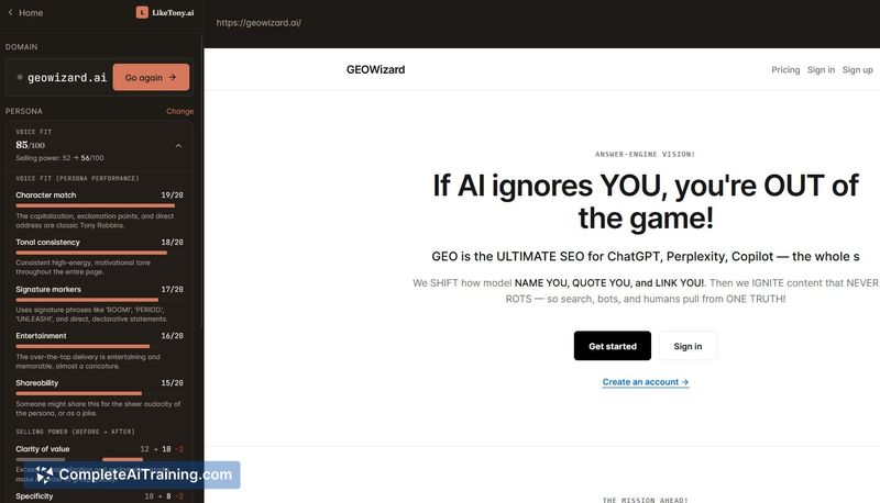 LikeTony.ai, screenshot 6