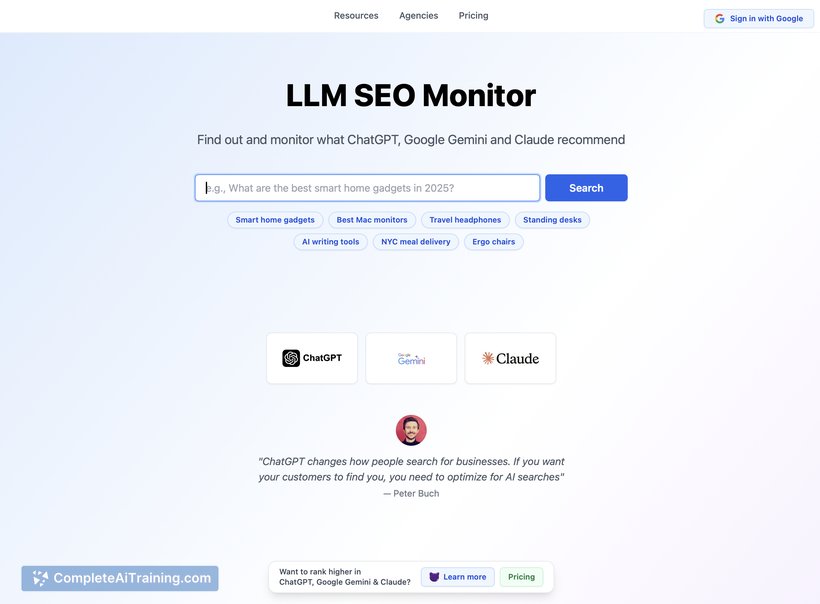 LLM SEO Monitor, screenshot 3