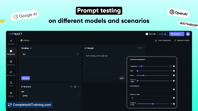 LLM Spark, screenshot 2
