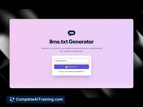 Llms.txt Generator, screenshot 3