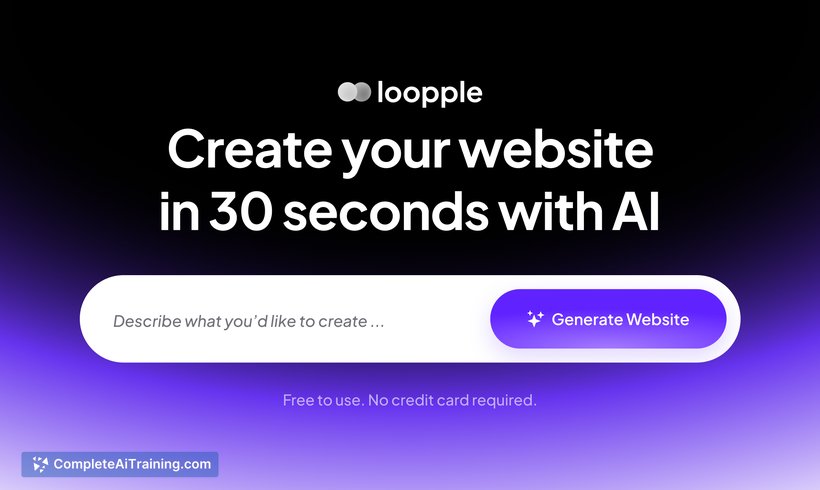 Loopple AI Website Builder, screenshot 3