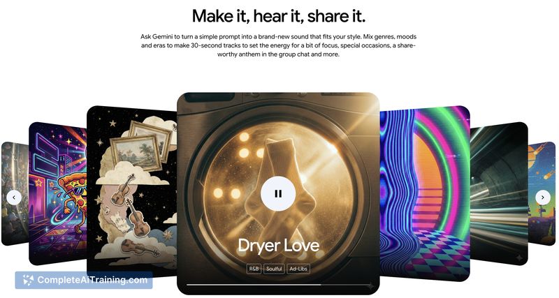 Lyria 3 by Google Deepmind, screenshot 2