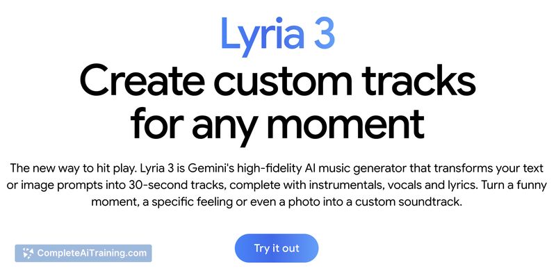 Lyria 3 by Google Deepmind, screenshot 4