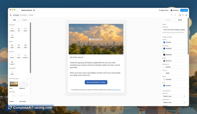 Maildun for Mac, screenshot 2