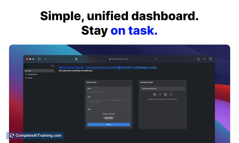 MakeTheDocs, screenshot 3