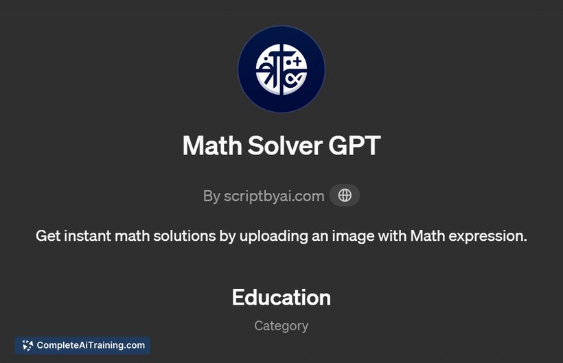 Math Solver GPT