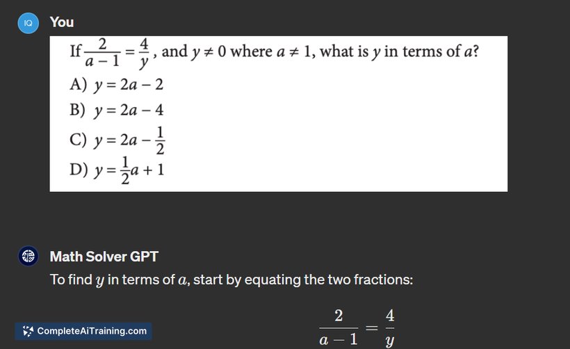 Math Solver GPT, screenshot 2