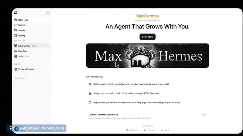 MaxHermes by Minimax, screenshot 2