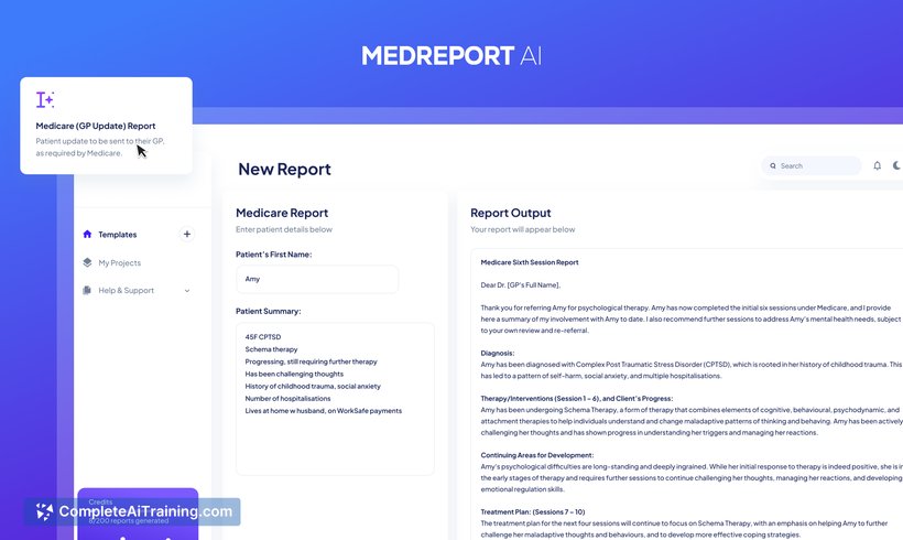 MedReport AI, screenshot 2