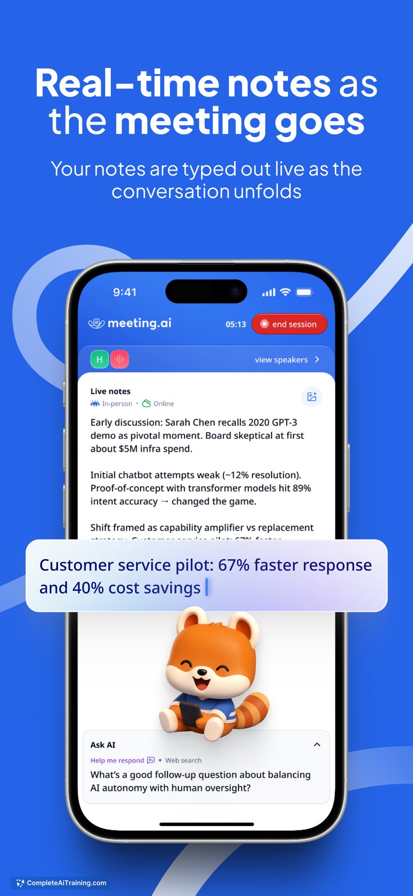 Meeting.ai, screenshot 2