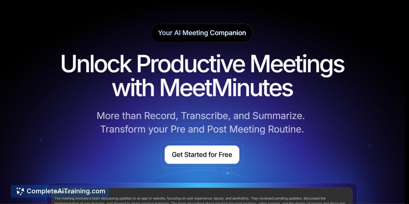 MeetMinutes, screenshot 2