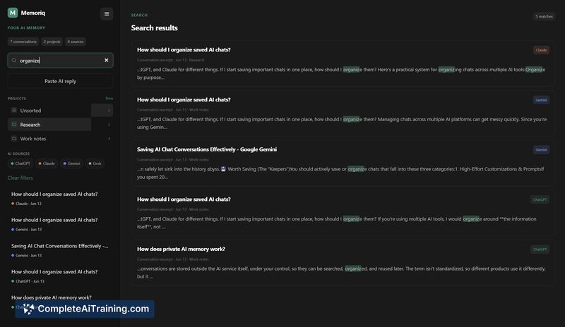 Memoriq, screenshot 3