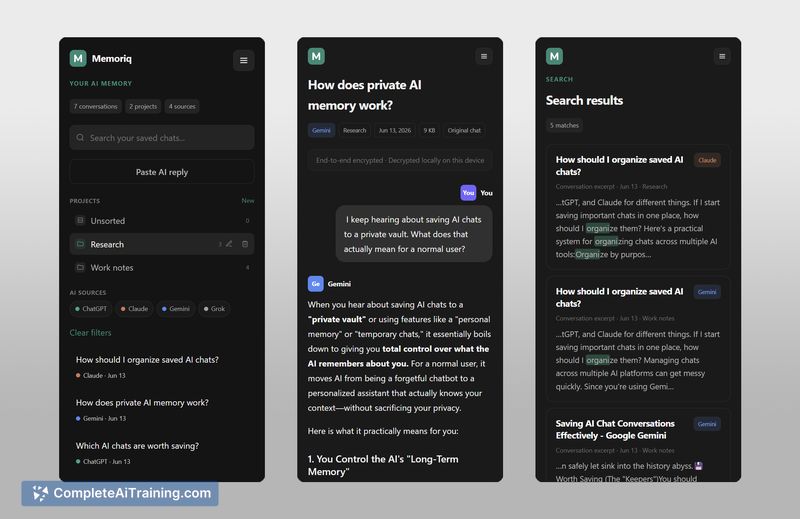Memoriq, screenshot 4