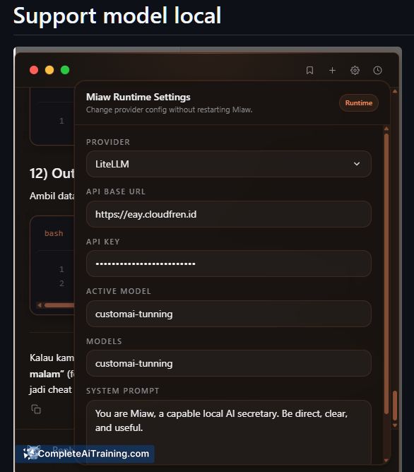Miaw AI secretary, screenshot 4