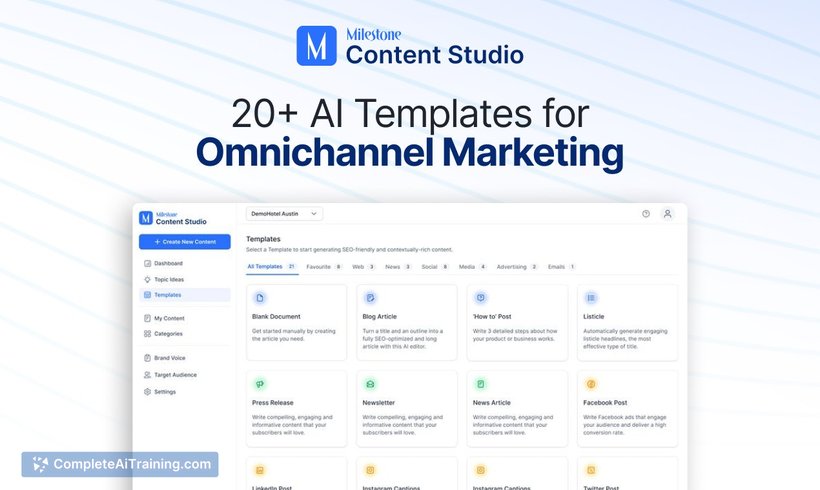 Milestone Content Studio, screenshot 2