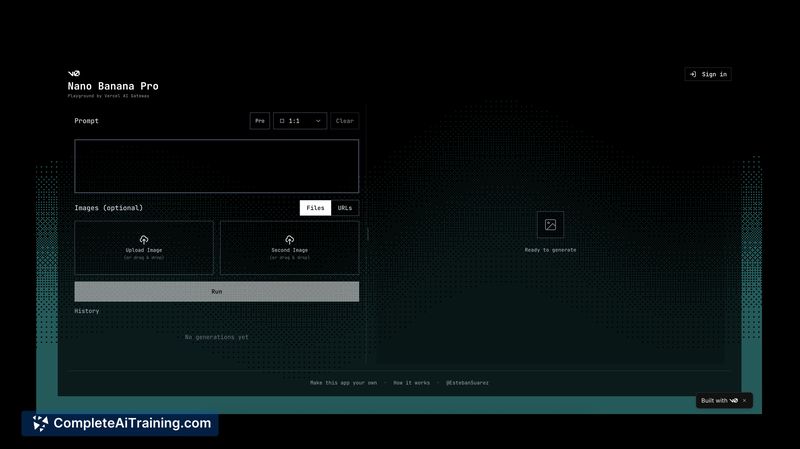 Nano Banana Playground, screenshot 2