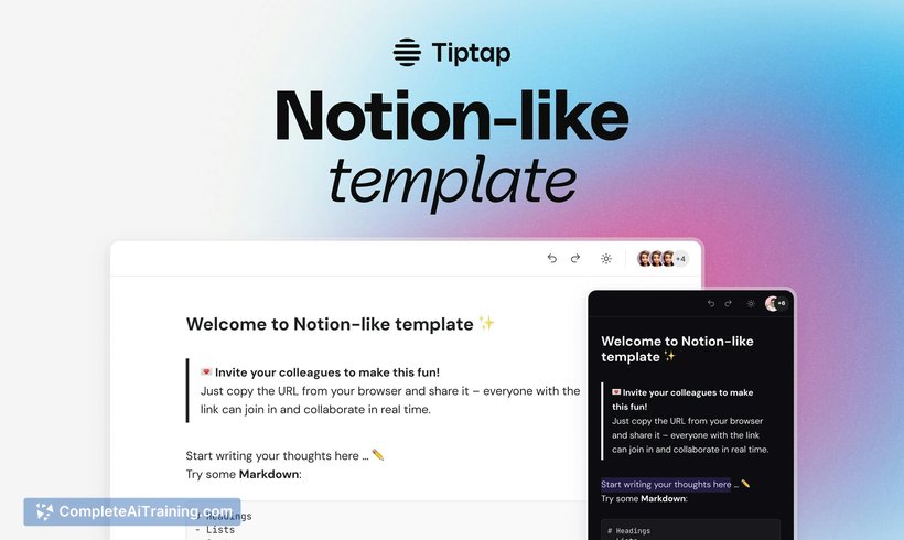 Notion-style editor for Tiptap Cloud