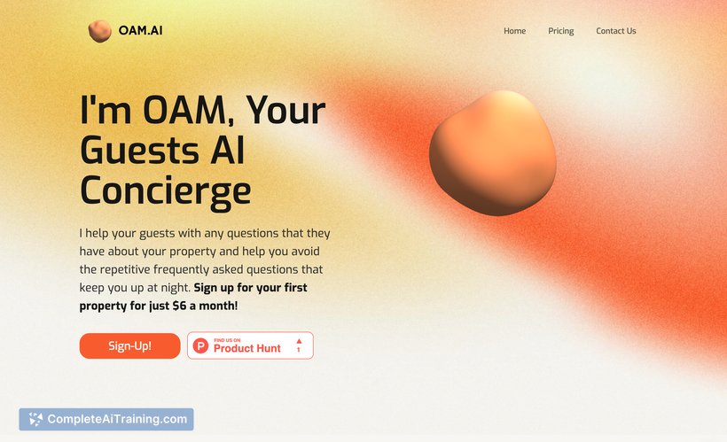 OAM AI, screenshot 2