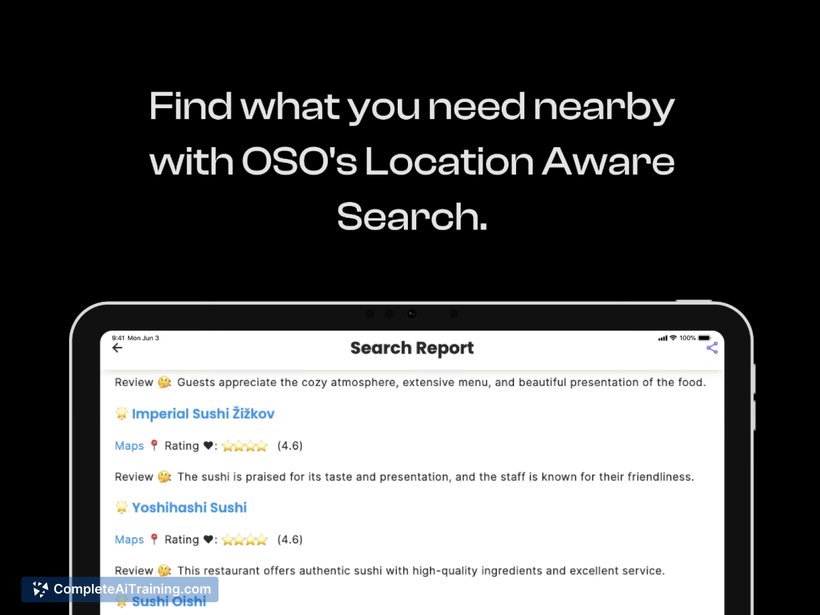 OSO AI, screenshot 2