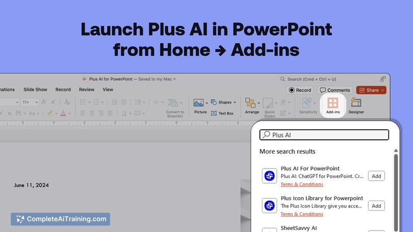 Plus AI for PowerPoint