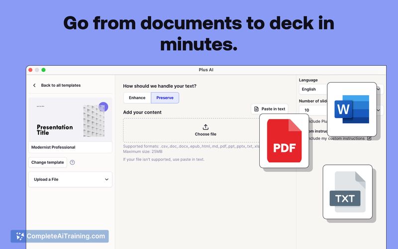 Plus AI Presentation Agent