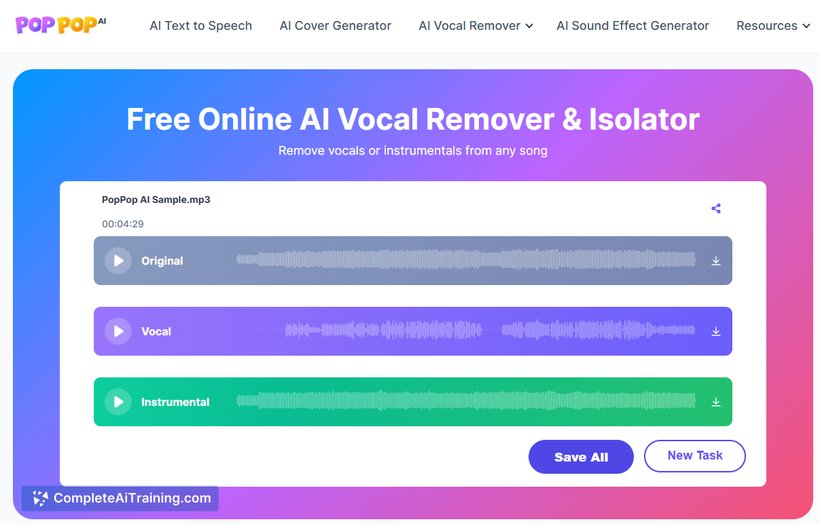 PopPop AI Vocal Remover