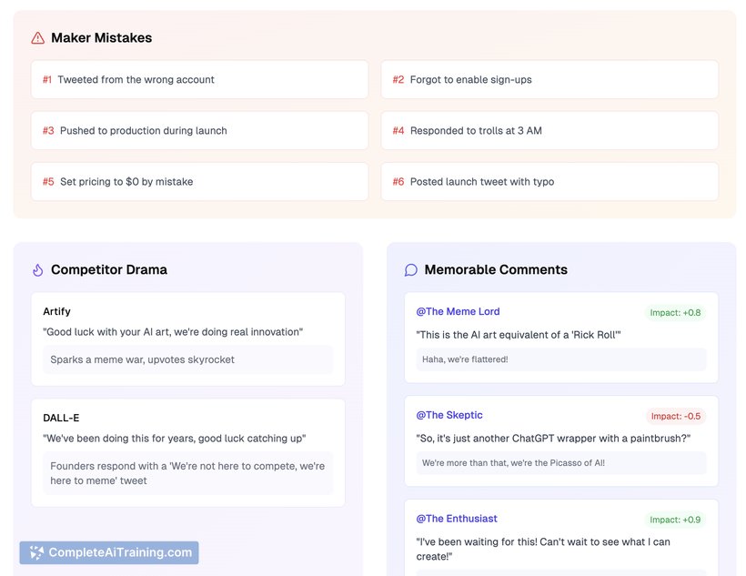ProductHunt Chaos Simulator