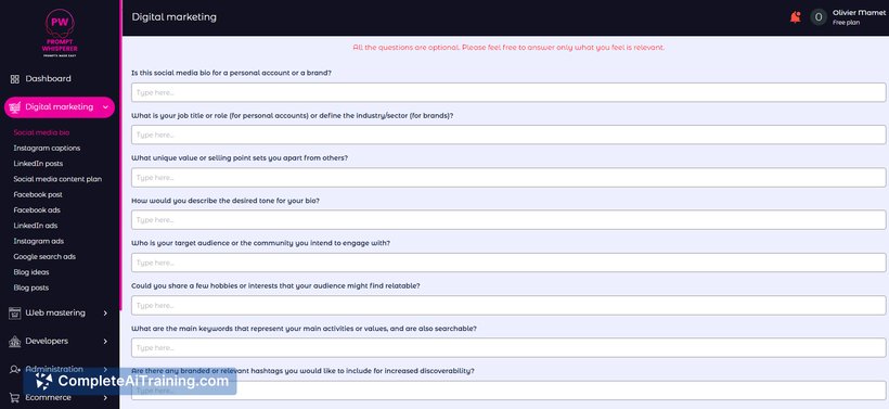 Prompt Whisperer, screenshot 3